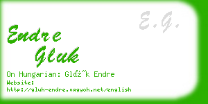 endre gluk business card